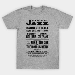 Jazz At Carnegie Hall ----- Vintage Jazz Poster T-Shirt